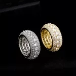 10MM Iced Out Hip Hop Ring for Men – Gold & Silver Bling CZ Jewelry Gift