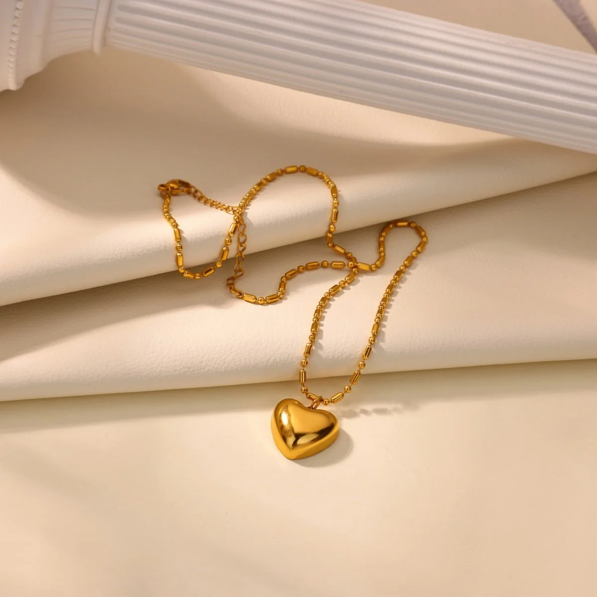 Elegant Stainless Steel Heart Pendant Necklace for Women