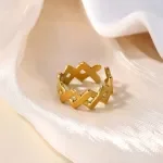 Vintage Geometric Cross Adjustable Ring