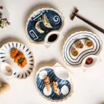 Shell Shaped Ceramic Snack Plate – Japanese Handmade Porcelain Dish