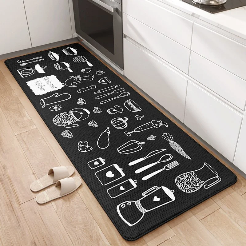 Luxury Anti-Fatigue Faux Leather Kitchen Mat – Waterproof, Non-Slip Comfort Pad