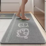 Cartoon Printed Linen Non-Slip Kitchen Floor Mat – Water & Oil Absorbing Rug