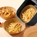 Round Disposable Air Fryer Paper Liners Non-Stick Parchment Baking Sheets
