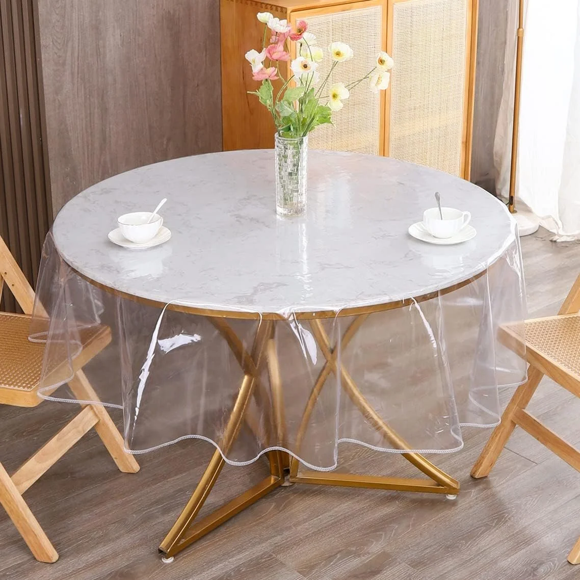 Clear Soft Glass Waterproof Table Protector – Thin Plastic Table Mat