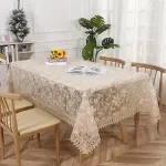 Elegant Vintage Embroidered Lace Tablecloth