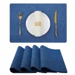 Durable Cotton Linen Blend Placemats for Dining Table – Set of 4, Easy to Clean