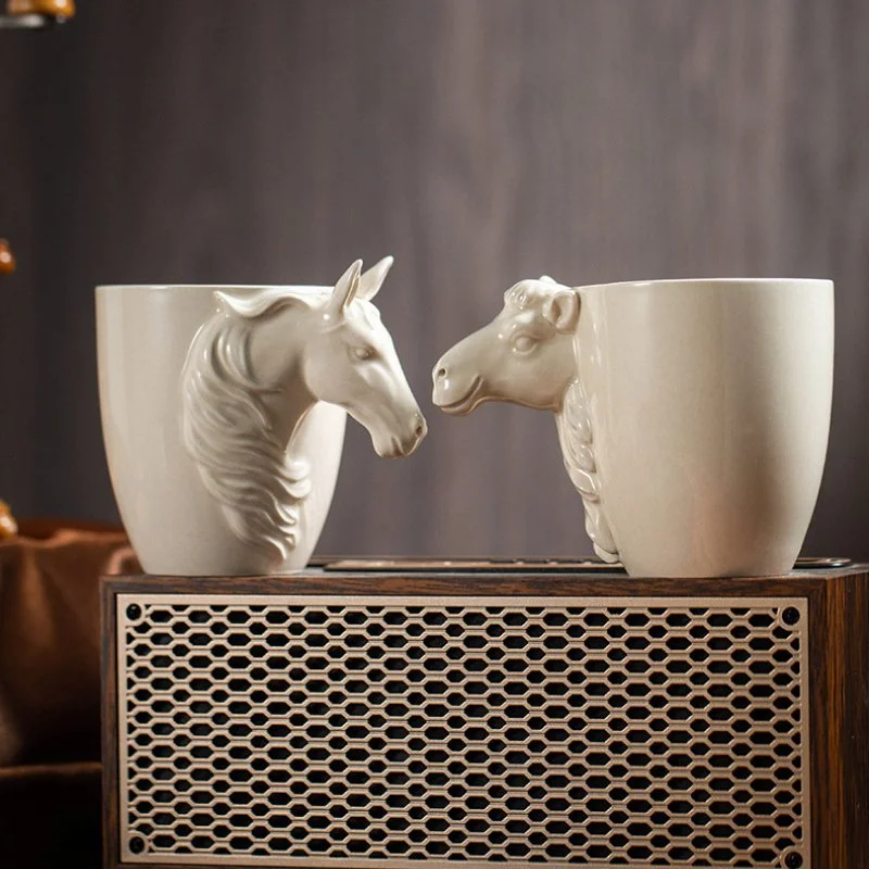 Ceramic Espresso Cup with 3D Animal Handle – Luxury 6oz Mug