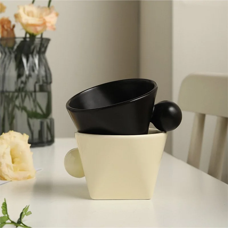 Creative Triangle Base Ceramic Coffee Mug