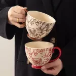 Large Ceramic Mug – Eco-Friendly Breakfast & Milk Cup with Handle