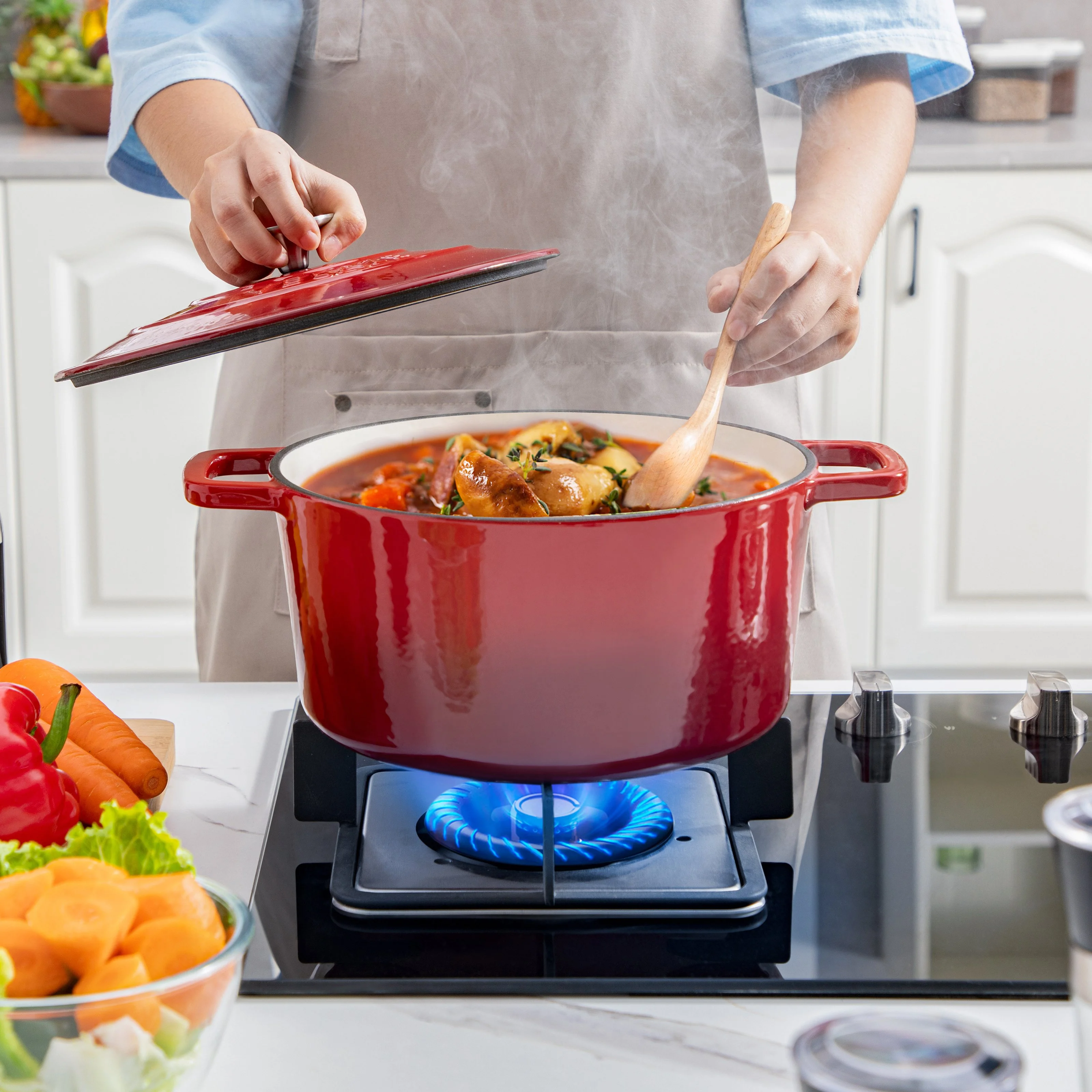 5L Cast Iron Dutch Oven with Lid
