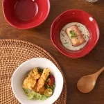 Elegant Rock Texture Ceramic Soup & Salad Bowl – Modern Porcelain Tableware