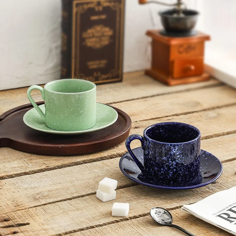 Retro Creative Kiln Ceramic Coffee & Tea Cup Set – Elegant Couple Gift