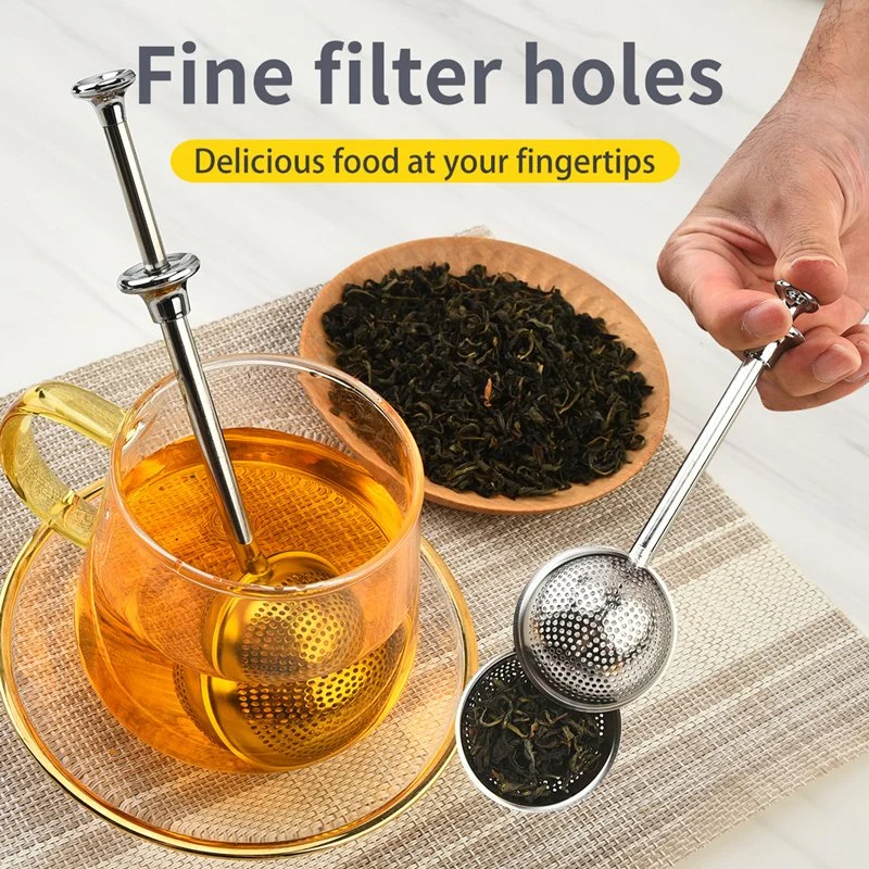 Stainless Steel Telescopic Push-Type Tea Infuser