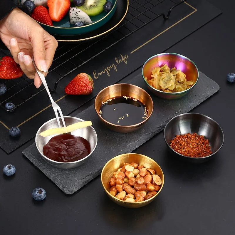 Stainless Steel Round Sauce & Seasoning Dish