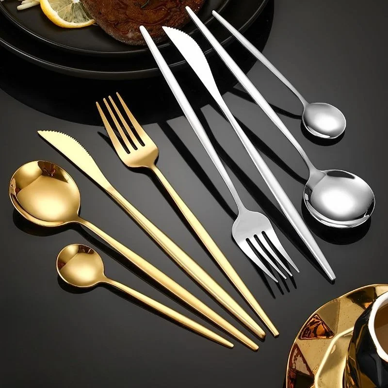 Luxury Gold Mirror Stainless Steel Cutlery Set