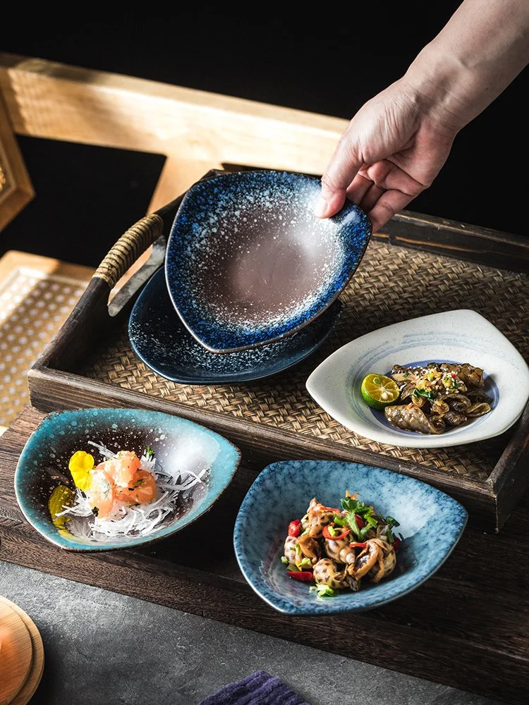 6-Inch Japanese Style Ceramic Shallow Bowl & Plate – Creative Tableware for Home