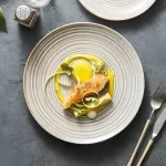 Threaded Western Pasta Plate – Kiln Glazed Japanese Ceramic Tableware
