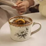 Retro Porcelain Mug with Lid and Spoon – Creative Coffee & Tea Cup