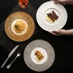Elegant Western Ceramic Dinner Plate for Fine Dining & Home Entertaining