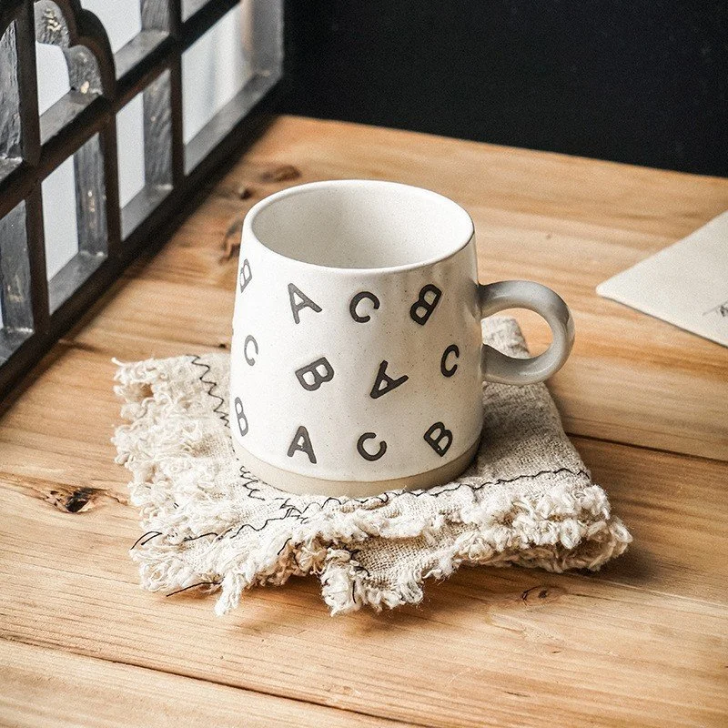 Retro Japanese-Style Porcelain Coffee & Milk Mug