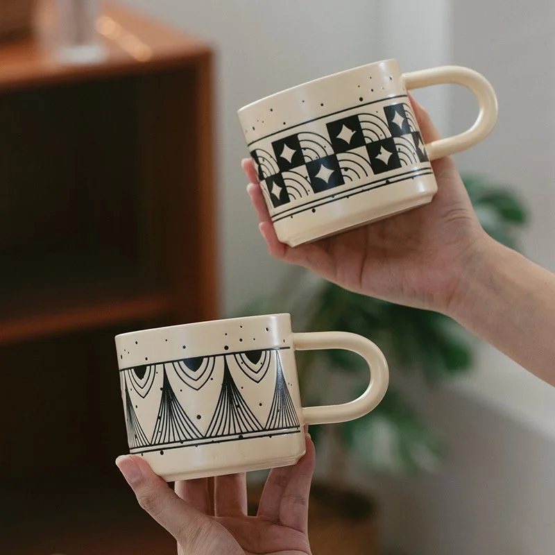 Vintage Underglaze Ceramic Mug