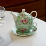 Bone China Teapot Set 250ML with Cup & Tray