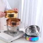 18CM Stainless Steel Food Steamer for Dumplings