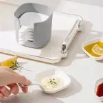 Plastic Sauce Dishes with Storage Base - Kitchen Seasoning Appetizer Tray with Handle