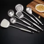 Stainless Steel Cooking Spatula & Soup Spoon with Hollow Handle