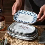Retro Irregular Ceramic Sushi & Dessert Plate Set