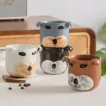 Retro Cute Puppy Cartoon Ceramic Coffee Mug