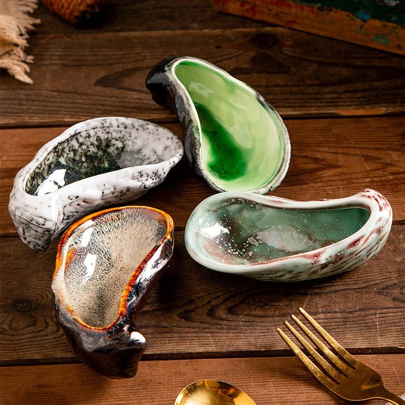 Oyster Shell Ceramic Serving Bowl & Platter – Japanese Seafood Tableware