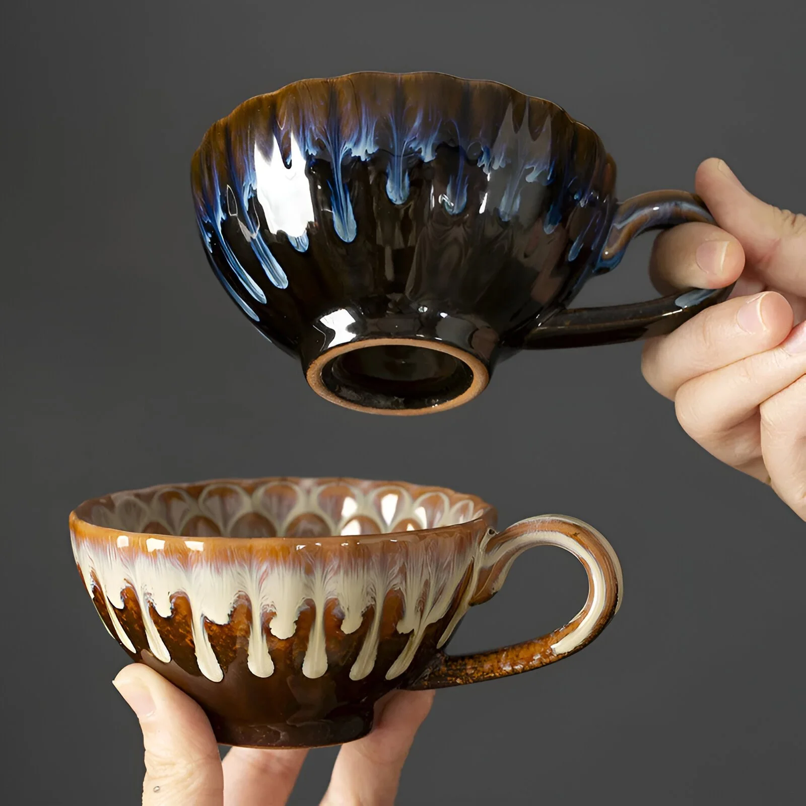 Exquisite Retro Ceramic Coffee & Tea Cup - Elegant Household Mug