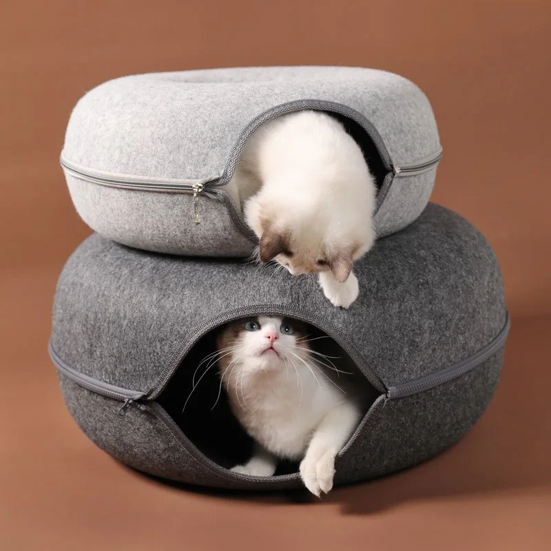 Interactive Cat Tunnel Bed