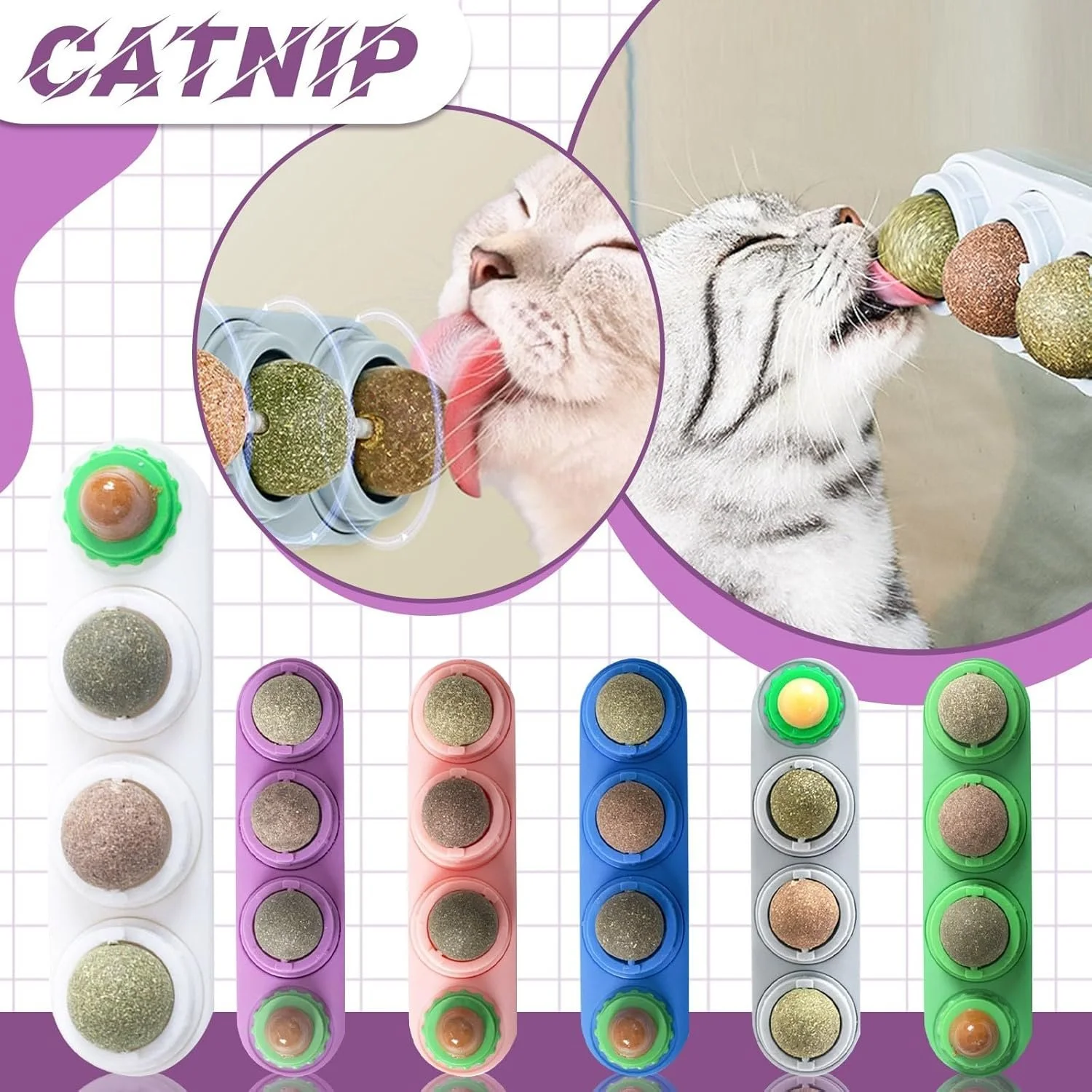 Catnip Silvervine Chew Balls for Cats – Edible Dental Treat & Energy Boost