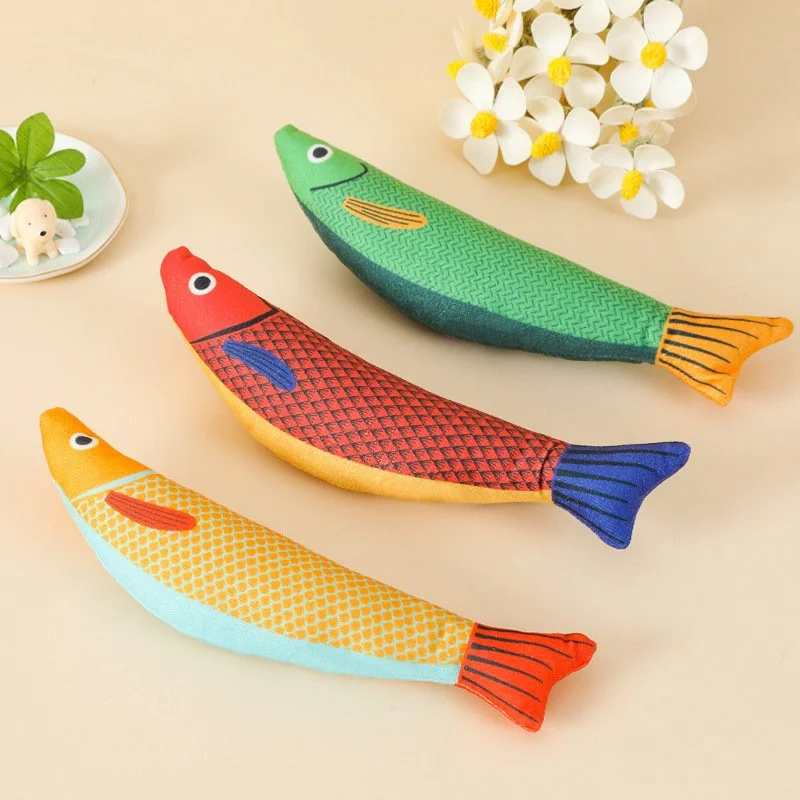 Interactive Plush Fish Cat Toy – Realistic Chew & Play Pillow