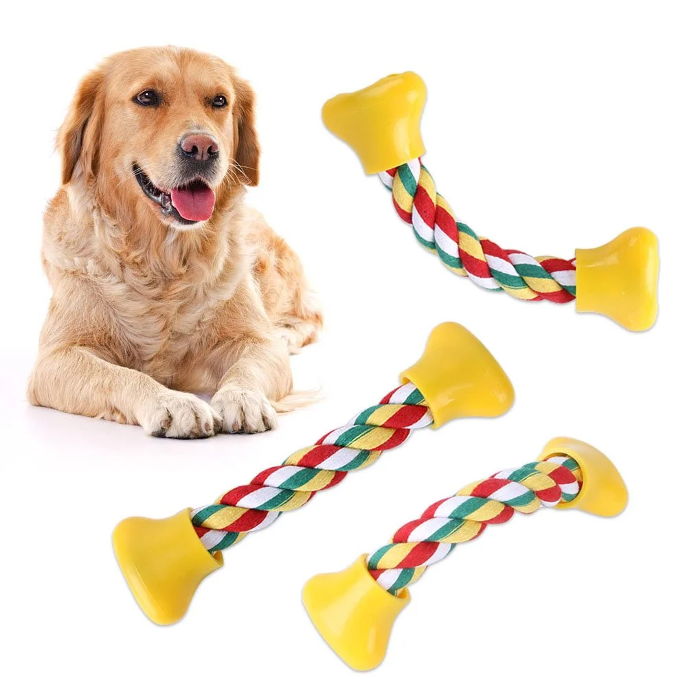 Durable Bone-Shaped Cotton Rope Chew Toy for Dogs & Cats