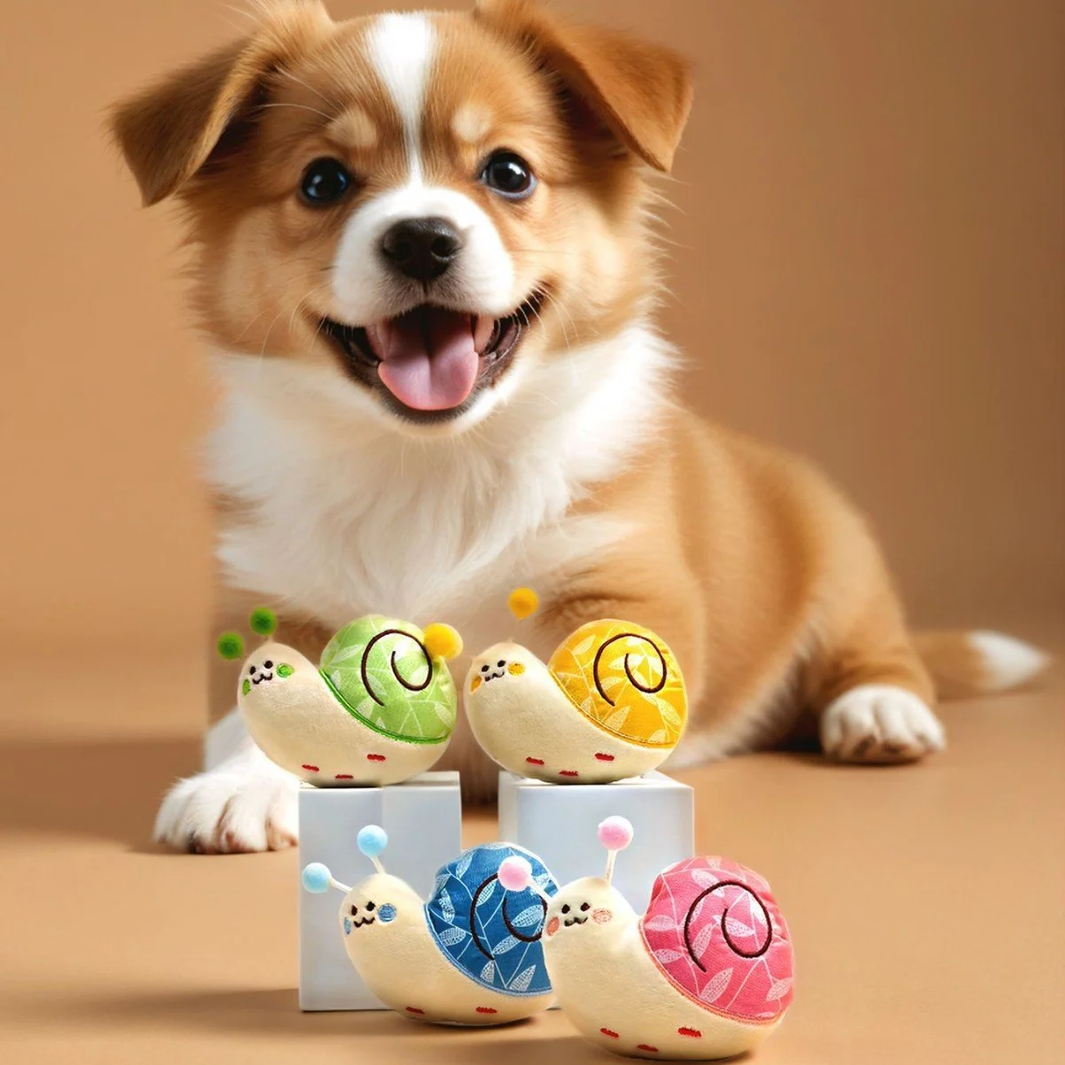 Interactive Snail-Shaped Pet Chew Toy for Teeth Cleaning & Fun Play