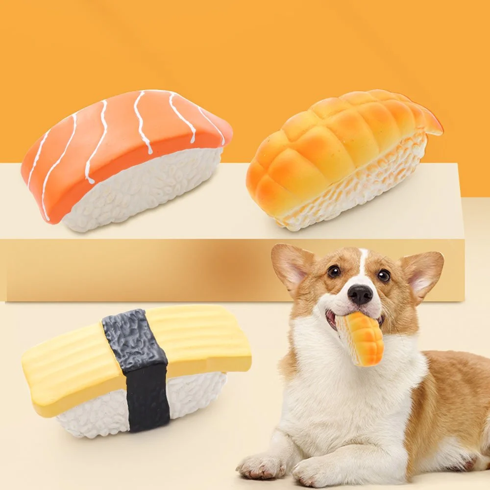 Interactive Sushi-Shaped Chew Toy for Pets - Durable and Safe