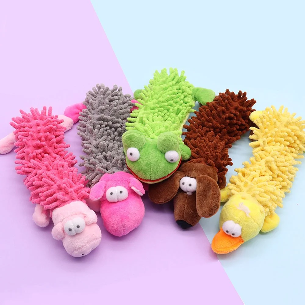 Durable Plush Dog Toy with Squeaker for Interactive Play