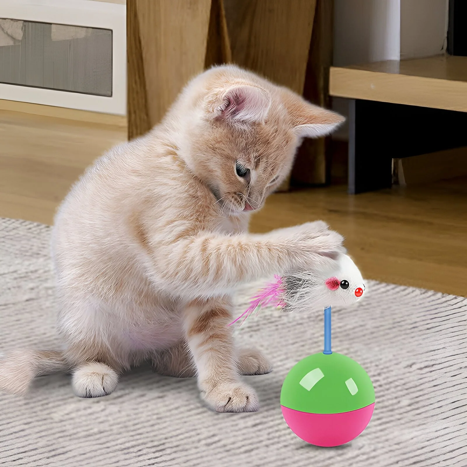 Interactive Mouse Teaser Cat and Dog Toy Set