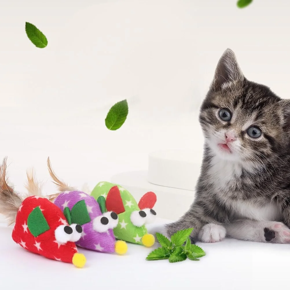 Interactive Catnip Mouse Toy for Indoor Cats