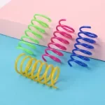 4-Pack Colorful Cat Spring Toys - Interactive Plastic Coils for Kittens