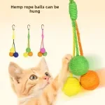 Cats Interactive Sisal Scratching Ball with Sound – Handmade Eco-Friendly Cat Toy