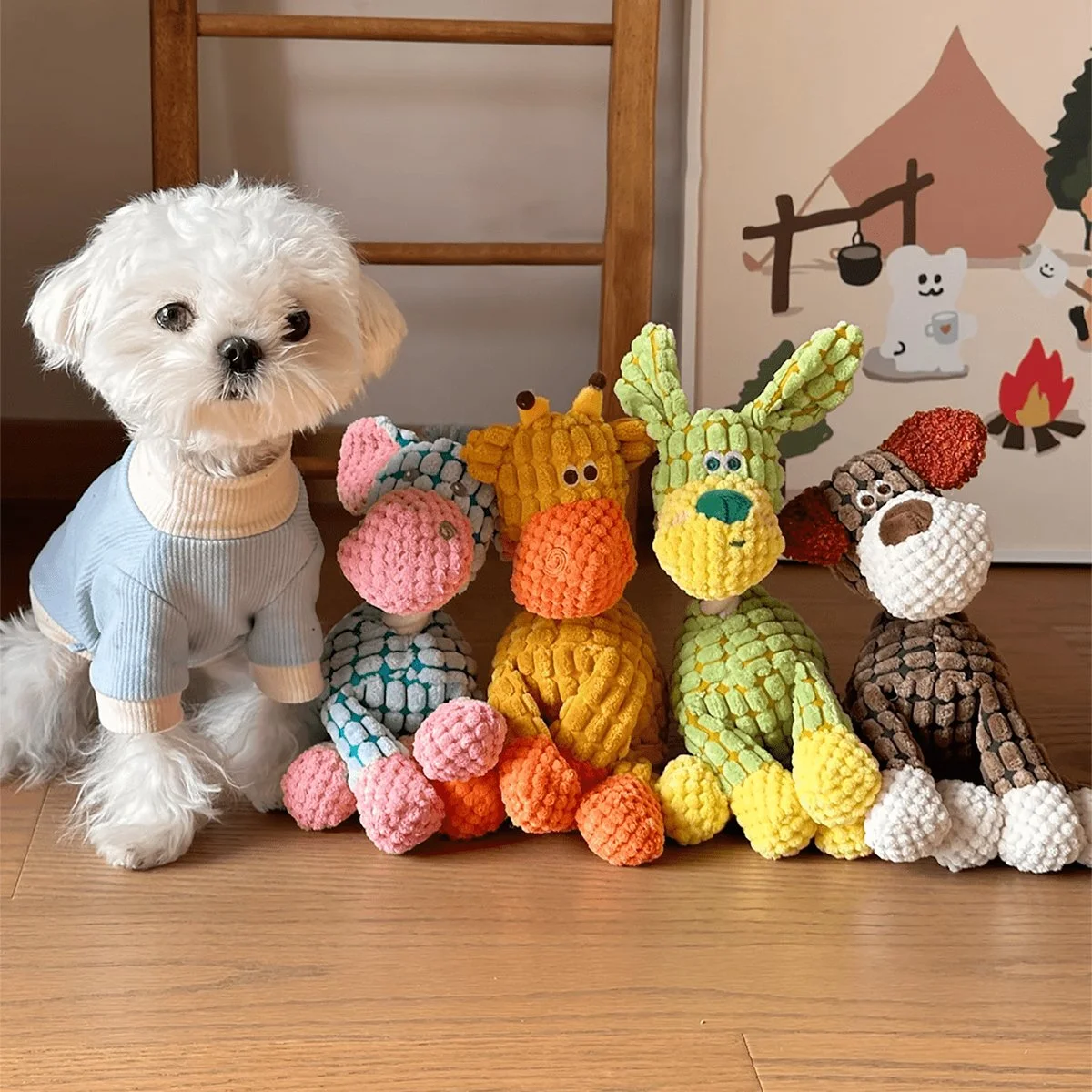 Cute Donkey Squeaky Plush Dog Toy