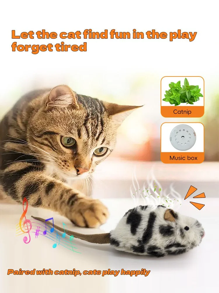 Interactive Plush Sound Mouse Cat Toy