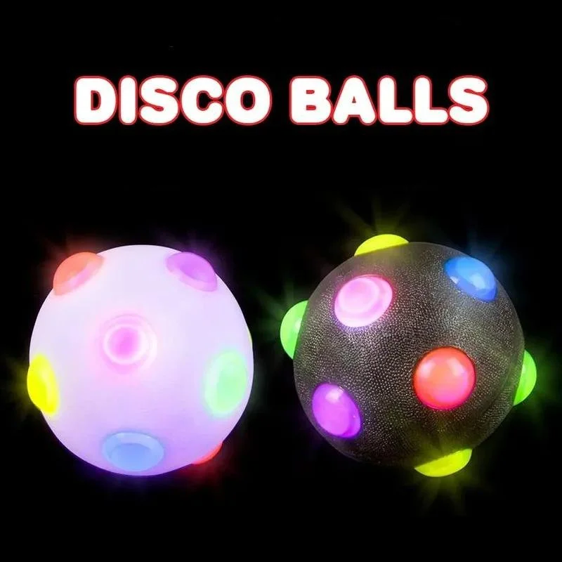 Glowing Bouncy Disco Ball Toy for Pets