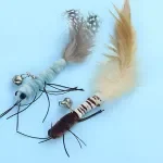 Interactive Cat Teaser Wand with Feather & Butterfly