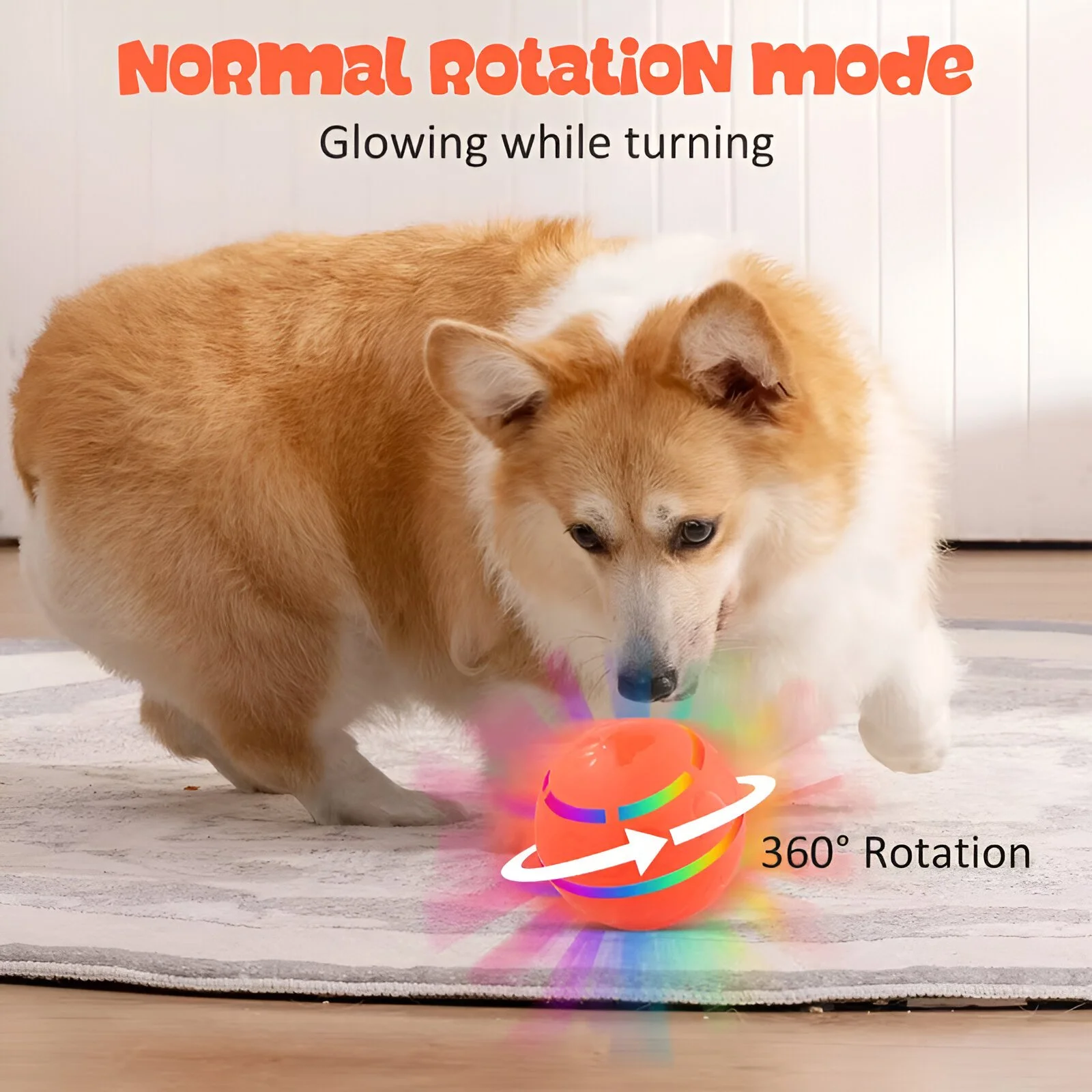 Interactive Rolling Ball Toy for Cats and Dogs - Durable Electric Pet Play Ball