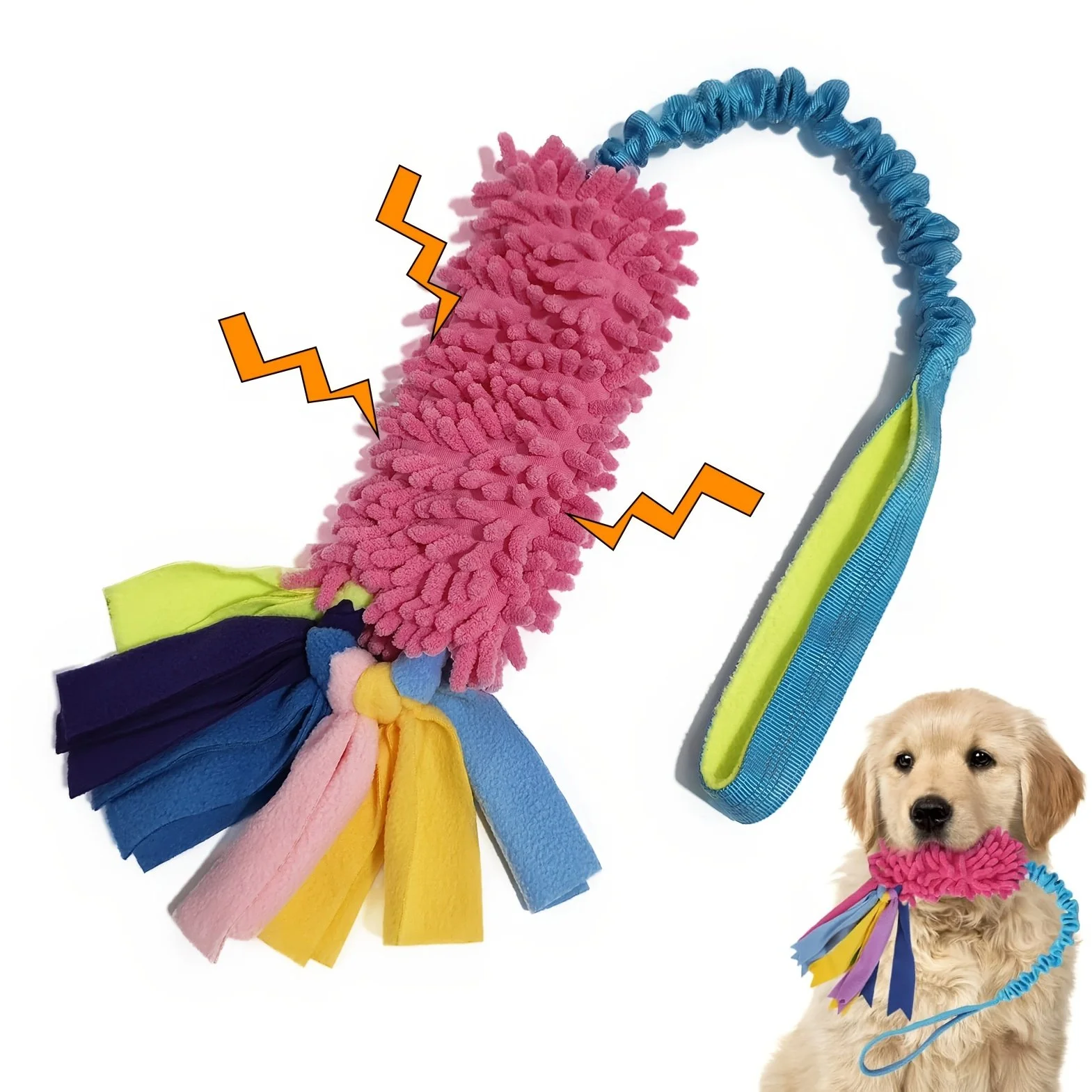 Durable Plush Rope Dog Toy for Aggressive Chewers with Handle